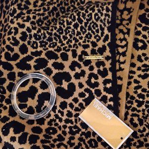 NWT Michael Kors reversible infinity scarf, leopard